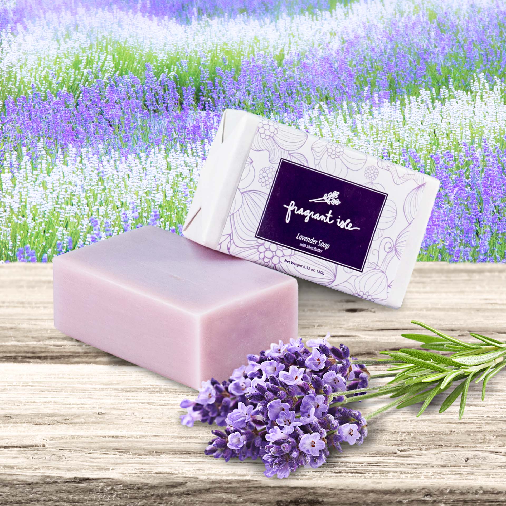 Lavender Shea Butter Soap - 6.35 oz – Fragrant Isle Lavender Farm & Shop